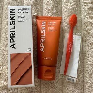 APRILSKIN Carrotene Pore Clay Face Mask & Pore Brush Bundle (100 ml)